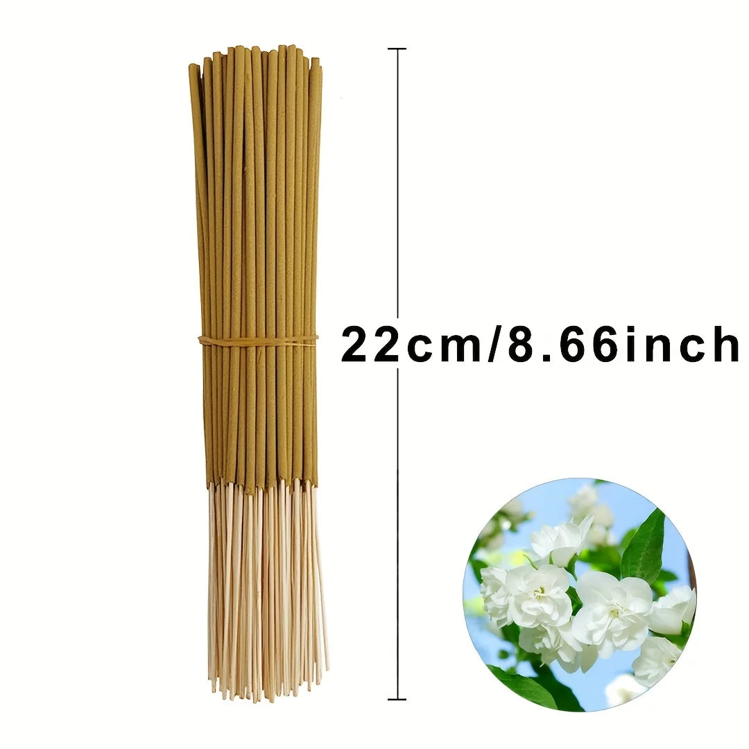 20/50/100 Pieces, Yellow Jasmine Incense Sticks, Length 8.66inch ,